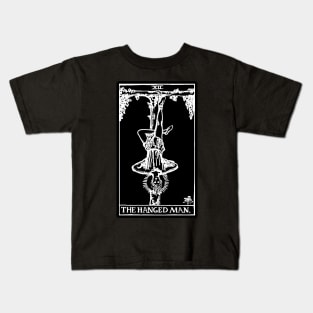 XII. The Hanged Man Tarot Card | Obsidian and Pearl Kids T-Shirt